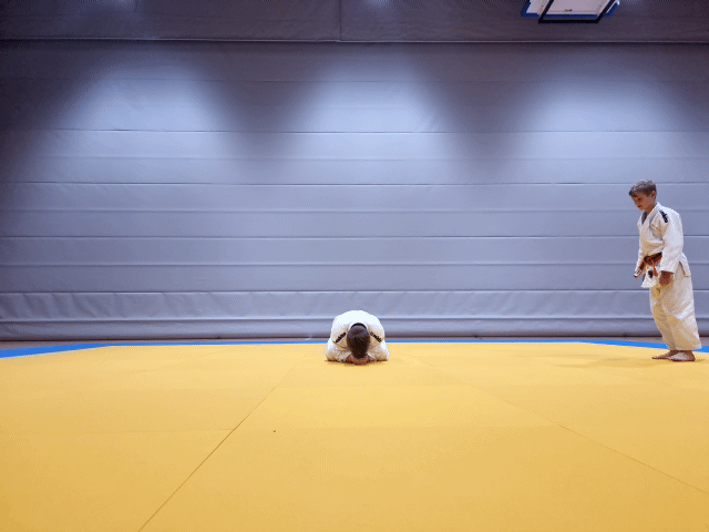 Judorolle über ein Hindernis